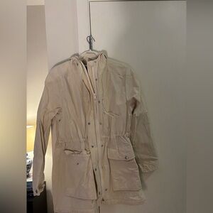J. Crew Light Tan / Cream Rain Jacket